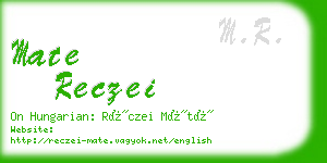 mate reczei business card